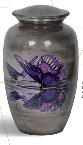 Urne Inhumation aluminium Papillon Urne Inhumation aluminium Papillon